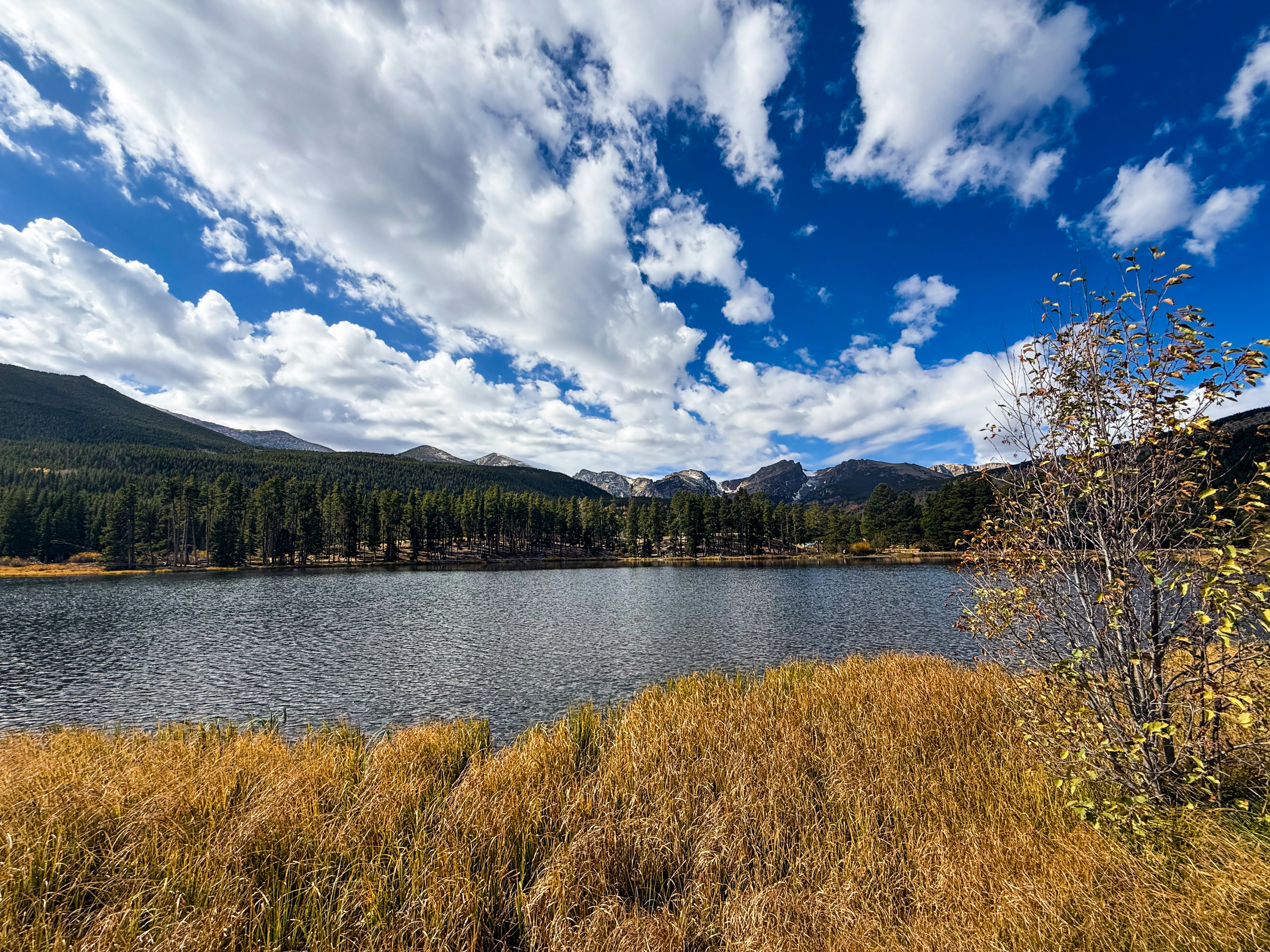 A view of Sprague Lake in Rocky Mountain National Park
