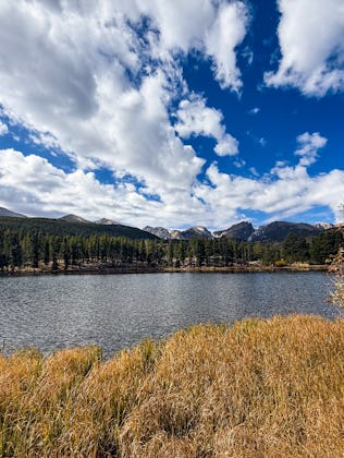 A view of Sprague Lake in Rocky Mountain National Park