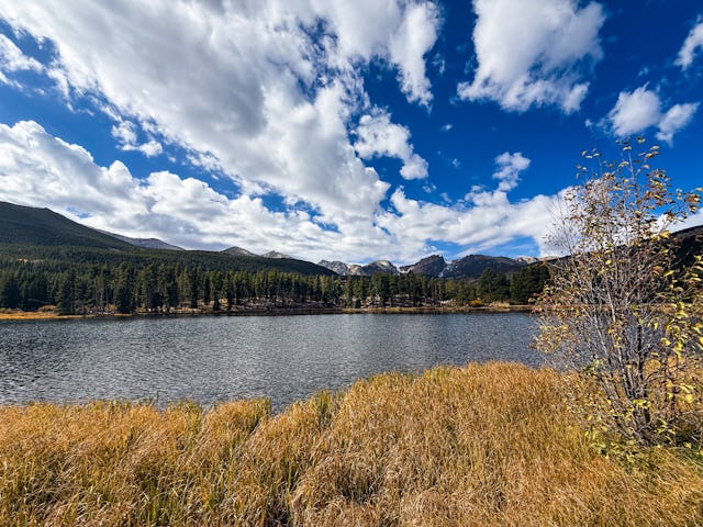 A view of Sprague Lake in Rocky Mountain National Park
