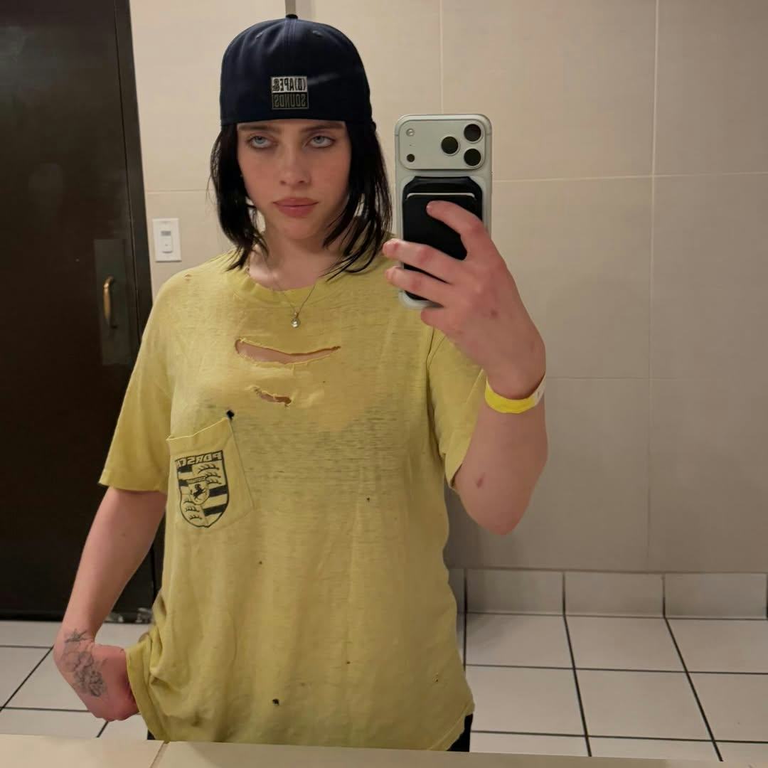 Billie Eilish's sheer ripped T-shirt is peak "naked dressing."