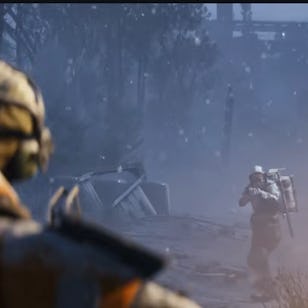 Two raiders have a stand off topside.