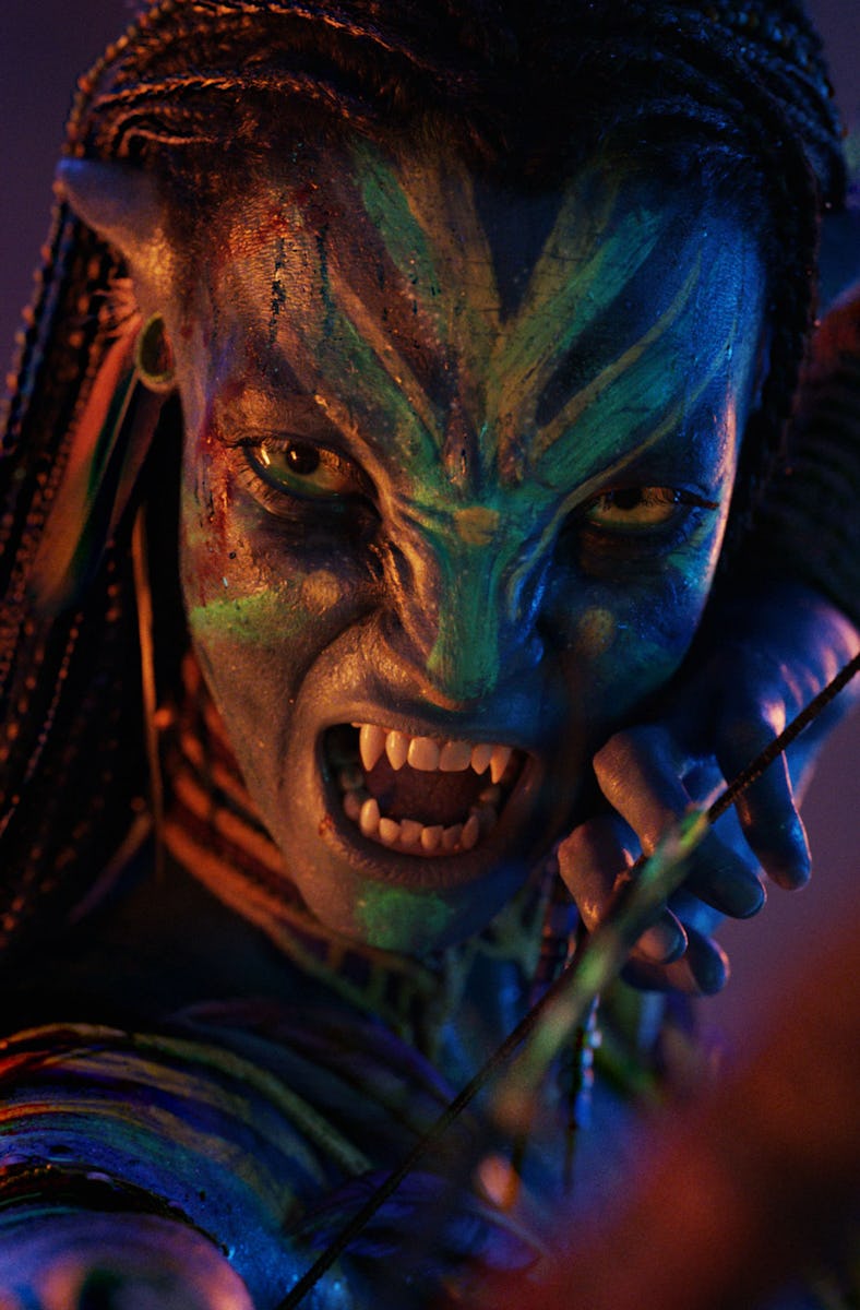 Zoe Saldaña as Neytiri in Avatar: Fire & Ash