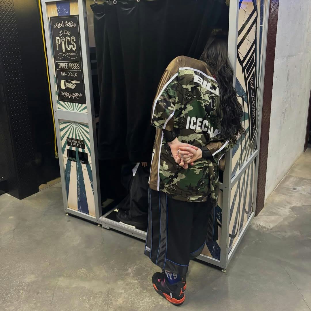 Billie Eilish cosigned the polka dot trend in a cropped tank top.