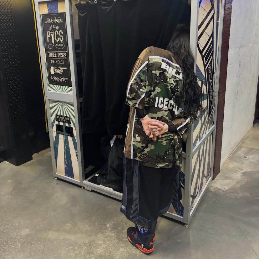 Billie Eilish cosigned the polka dot trend in a cropped tank top.