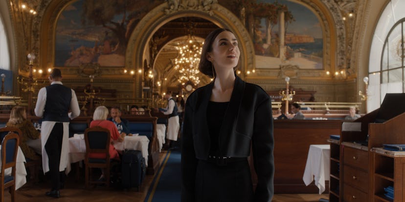 Lily Collins as Emily in Emily In Paris.