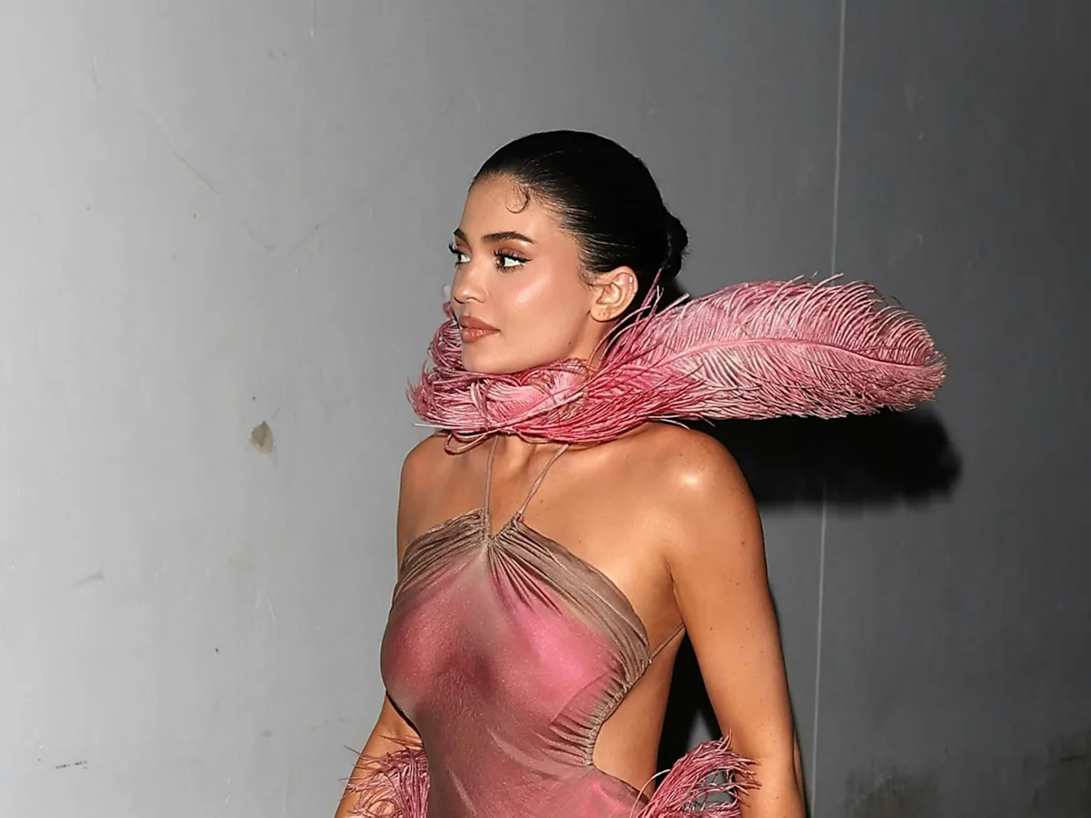 kylie jenner hot pink satin dress Mini Dress Kylie Jenner Wrap Dress Kylie Jenner Pink Satin Dress 2025