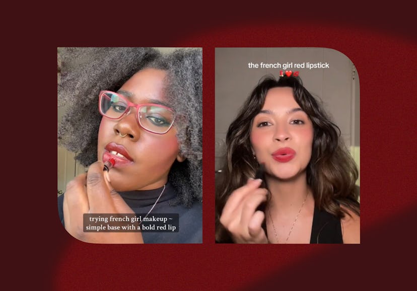 How to get a perfectly imperfect "French girl" red lip.