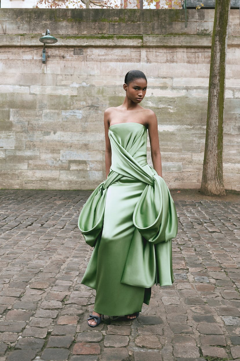 Green dress from Dior pre-fall