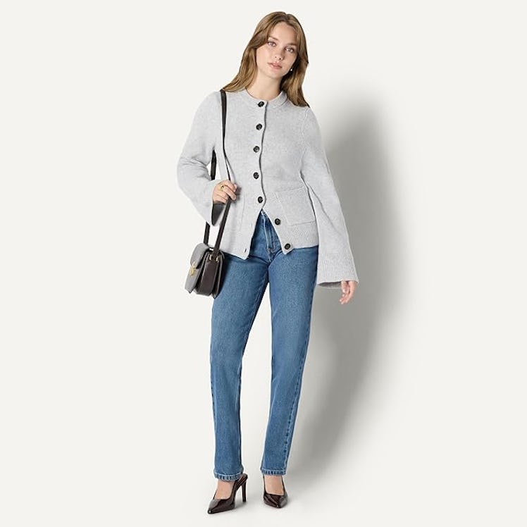 Amazon Essentials Cardigan with Bell Sleeves and Shaped Waist
