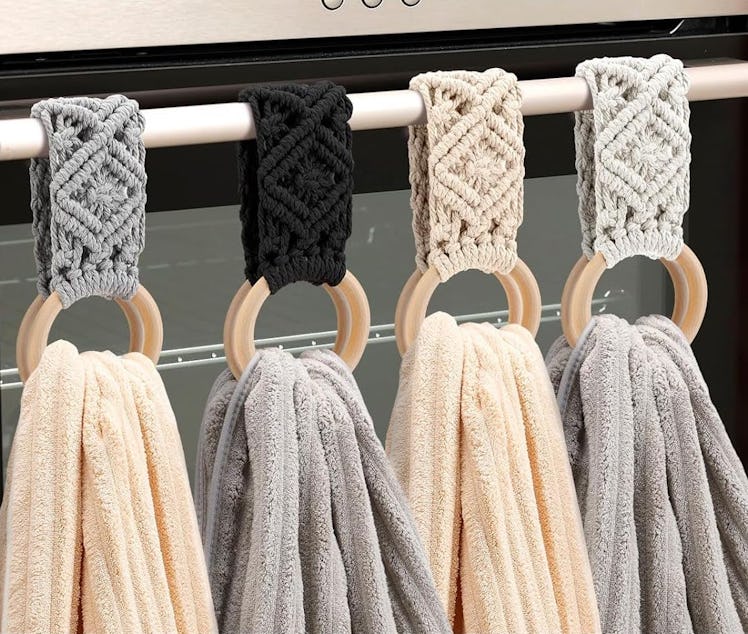 Tioncy Crochet Towel Holders (4-Pack)