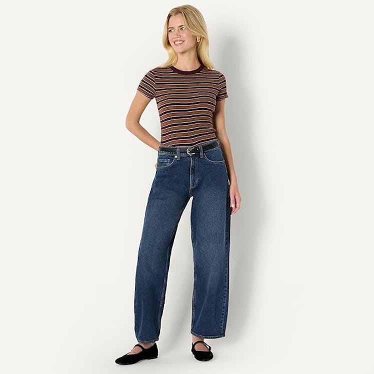 Amazon Essentials Slim-Fit Stretch Rib Short-Sleeve Tee