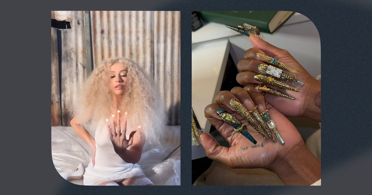 Selena's Bejeweled Tips, Kylie's Plaid Set, & More Of 2025's Best Celebrity Manicures