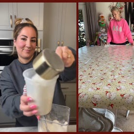 screenshots from tik tok christmas hacks videos