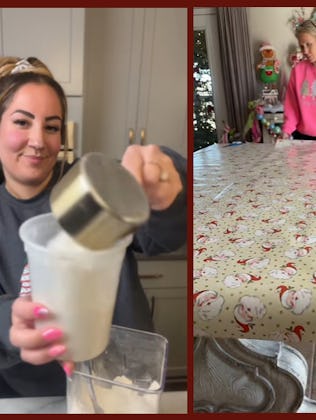 screenshots from tik tok christmas hacks videos