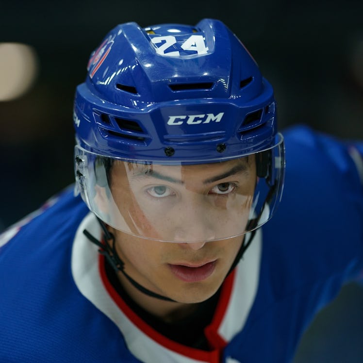 Shane Hollander in Heated Rivalry. Photo via HBO Max