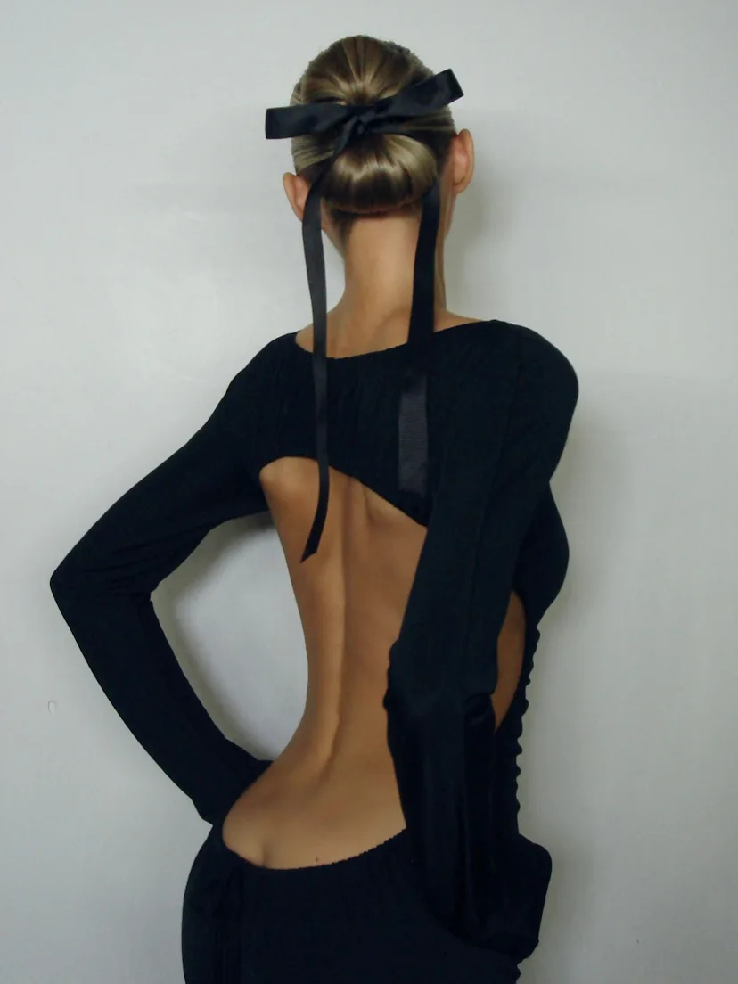 Elsa Hosk wears an LBD.