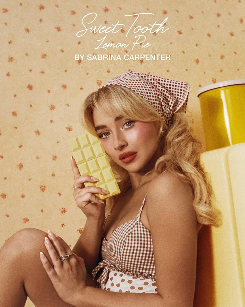 Sabrina Carpenter wore see-through lace for her picnic-core Lemon Pie fragrance launch.