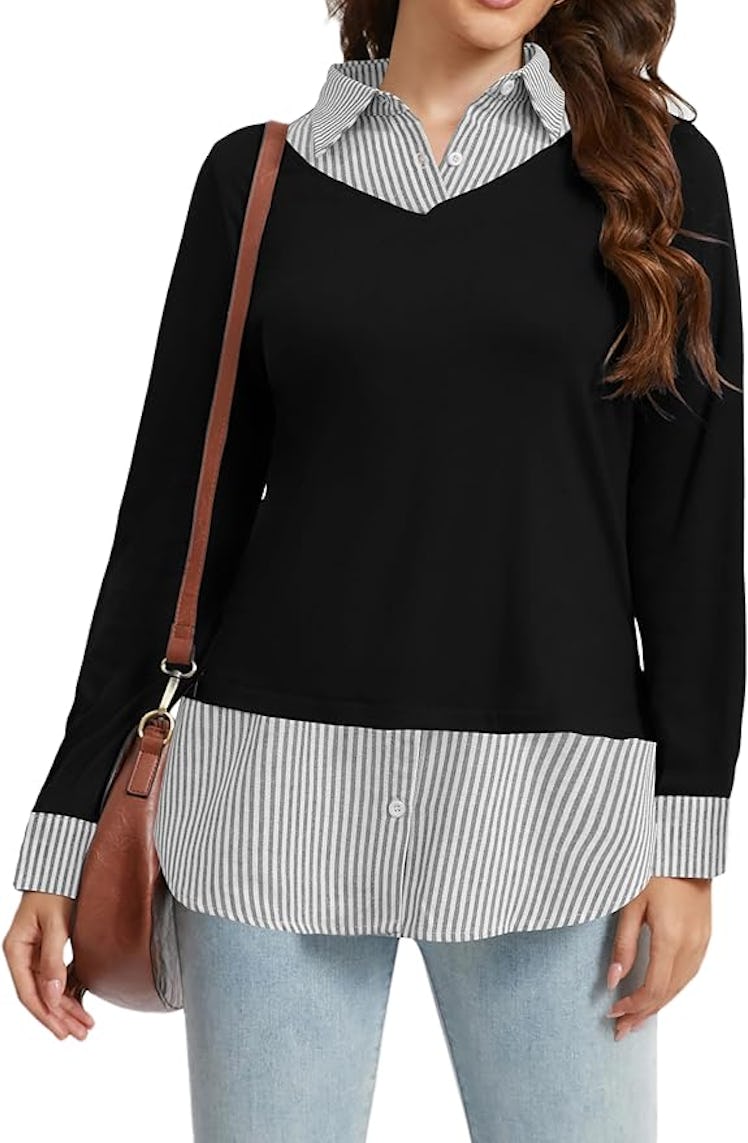 Oyamiki 2-in-1 Pullover Top