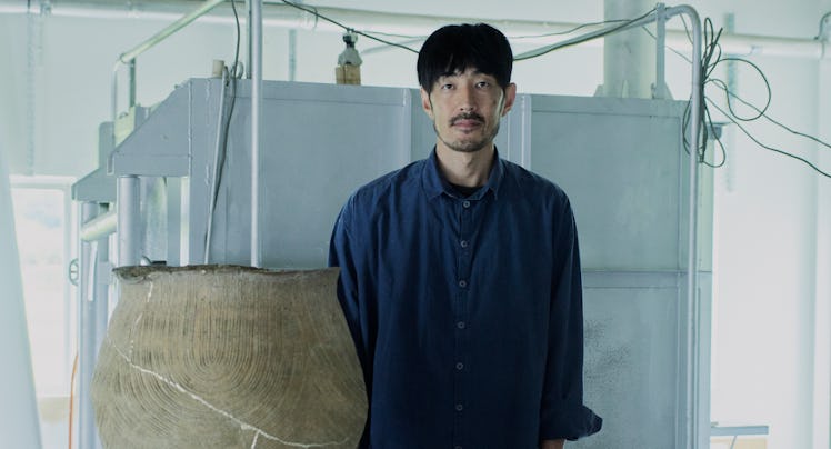 Masaomi Yasunaga in his studio in Japan