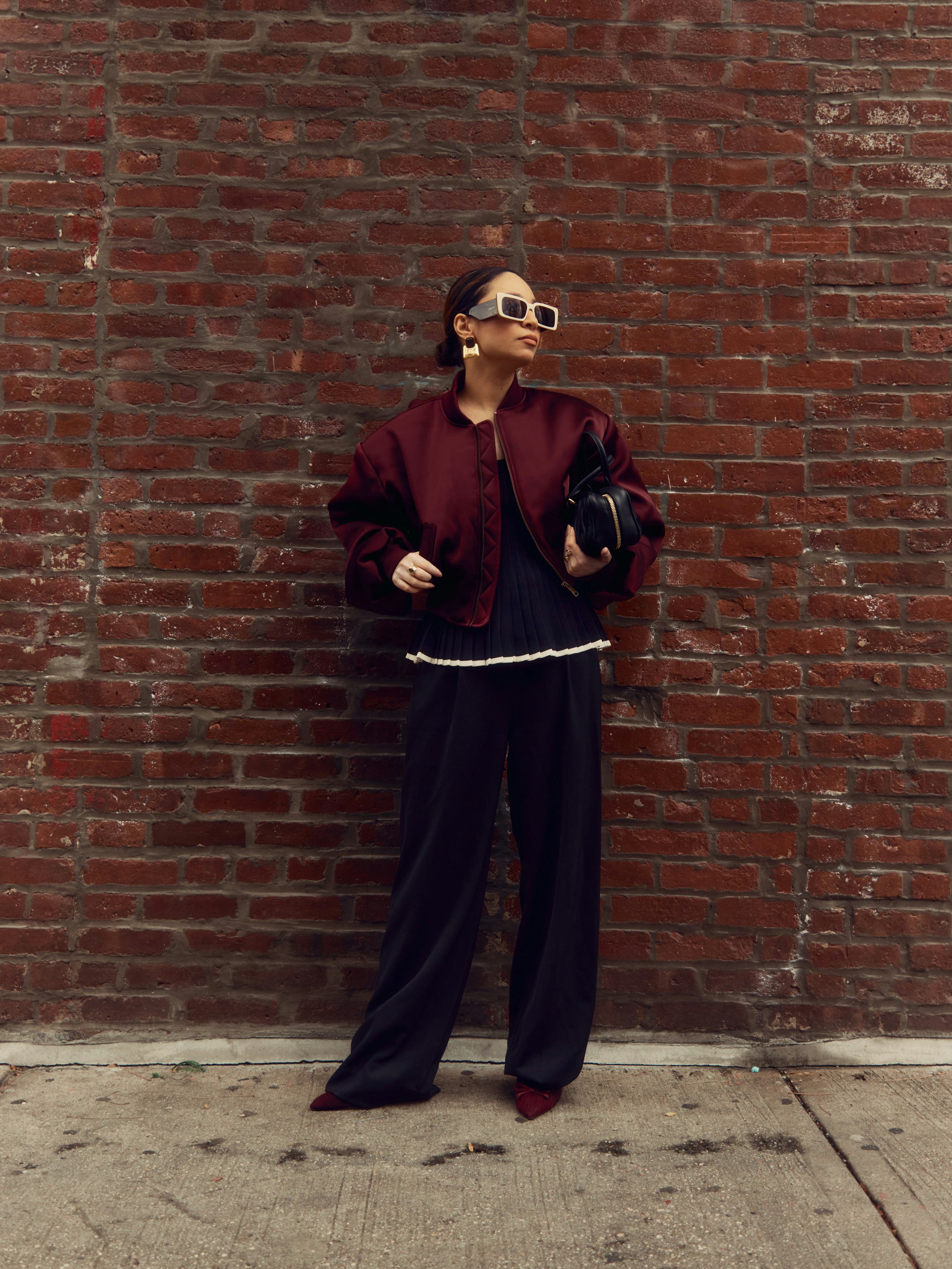 The writer wearing cheugy peplums. 