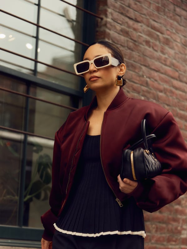 The writer wearing cheugy peplums.