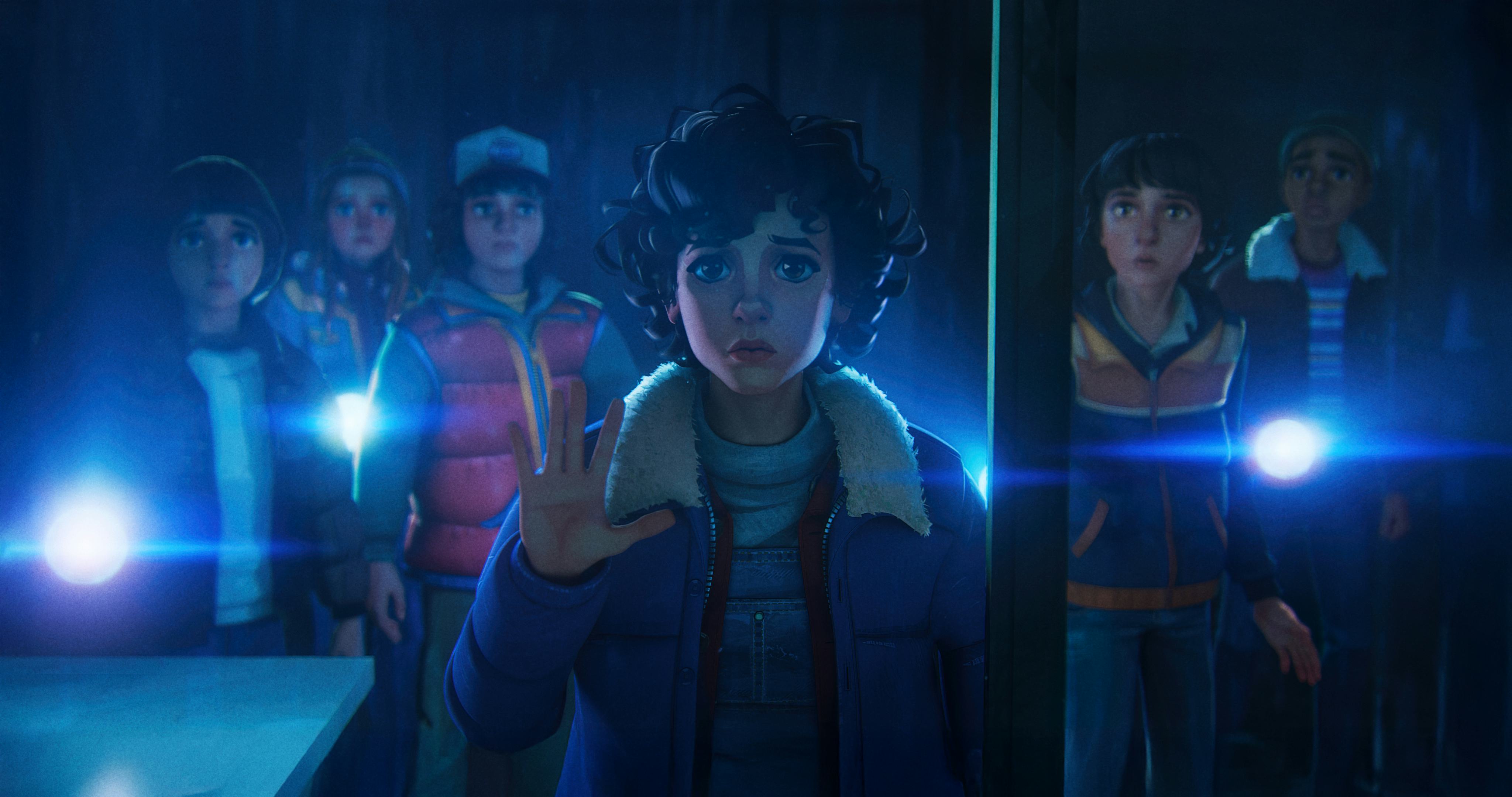 An animated still from Stranger Things spin-off 'Tales From '85.' Photo via Netflix
