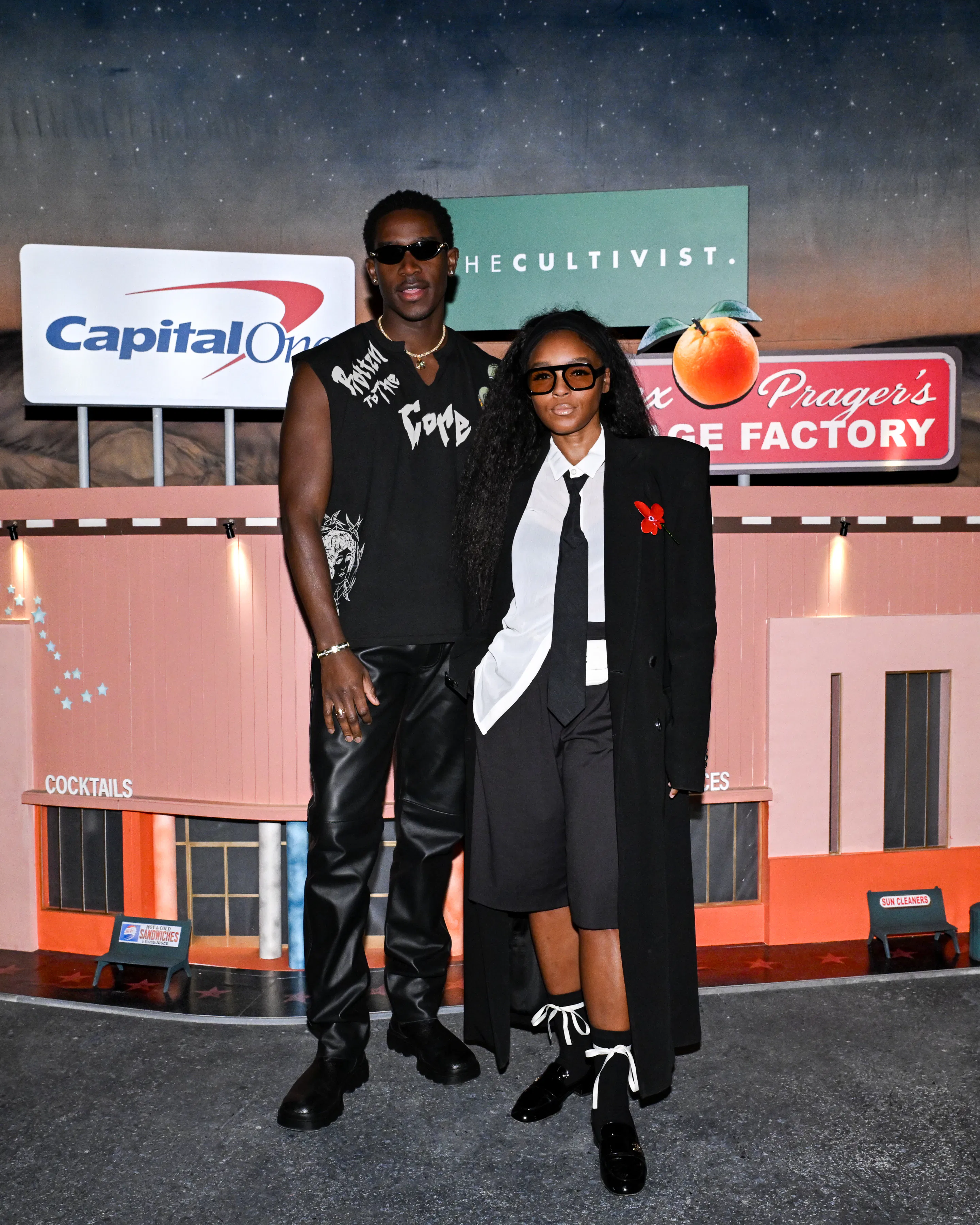 Damson Idris and Janelle Monáe at Capital One's Art Basel Celebration