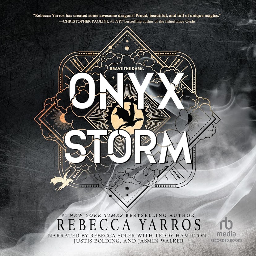 'Onyx Storm' by Rebecca Yarros (Audiobook Cover)