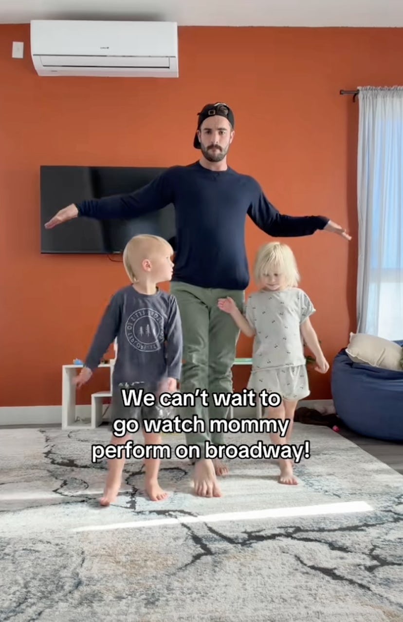 Conner Leavitt and his kids on TikTok. Screenshot via TikTok