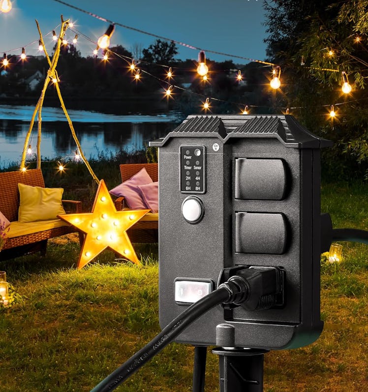 DEWENWILS Outdoor Power Timer Stake