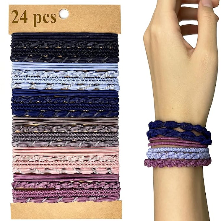 GEMGIMY Bracelet Elastic Hair Ties (24 Pieces) 