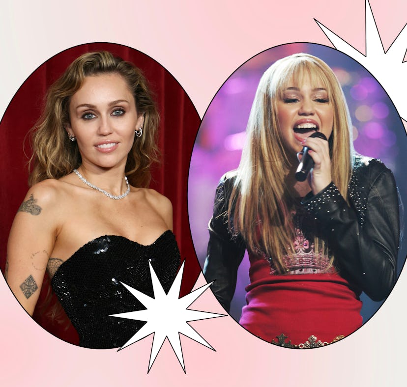 Miley Cyrus reacts to the possibility of a 'Hannah Montana' reboot.