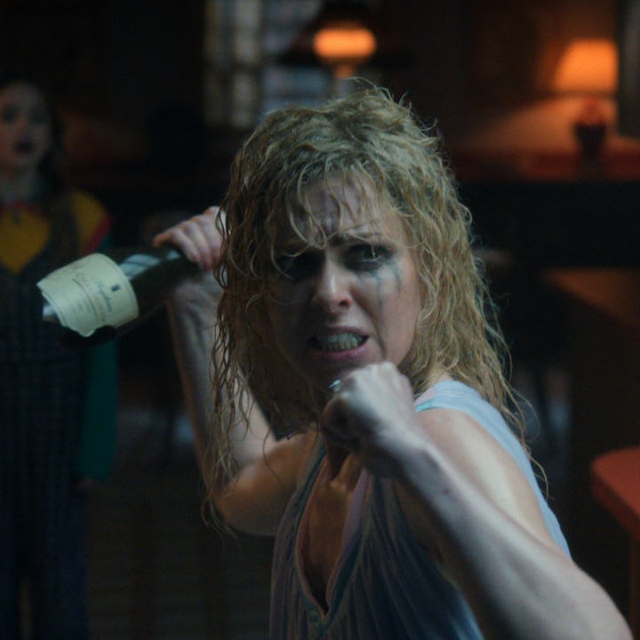 STRANGER THINGS: SEASON 5. (L to R) Nell Fisher as Holly Wheeler and Cara Buono as Karen Wheeler in ...