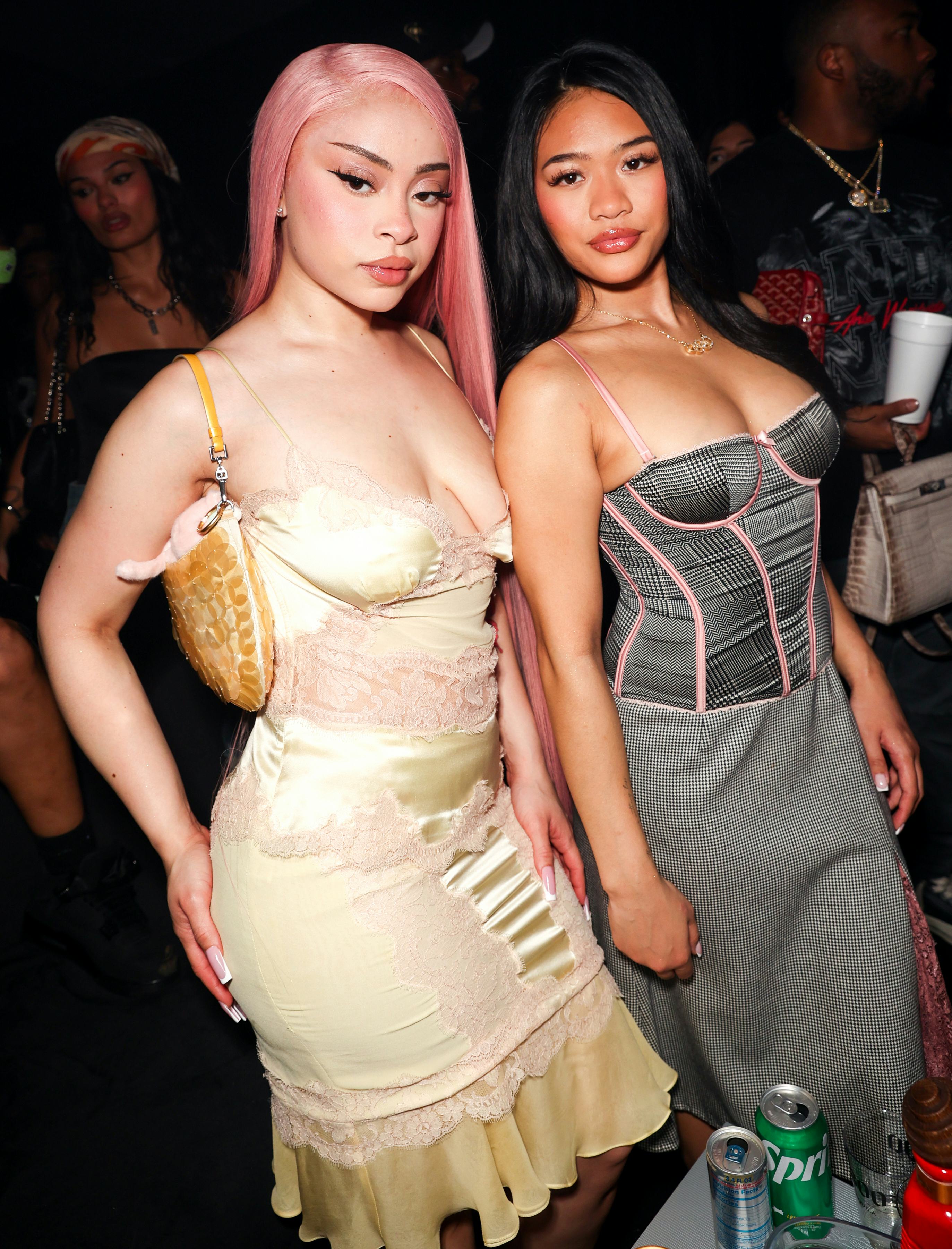 Ice Spice and Suni Lee attended NYLON House at Miami Art Week.