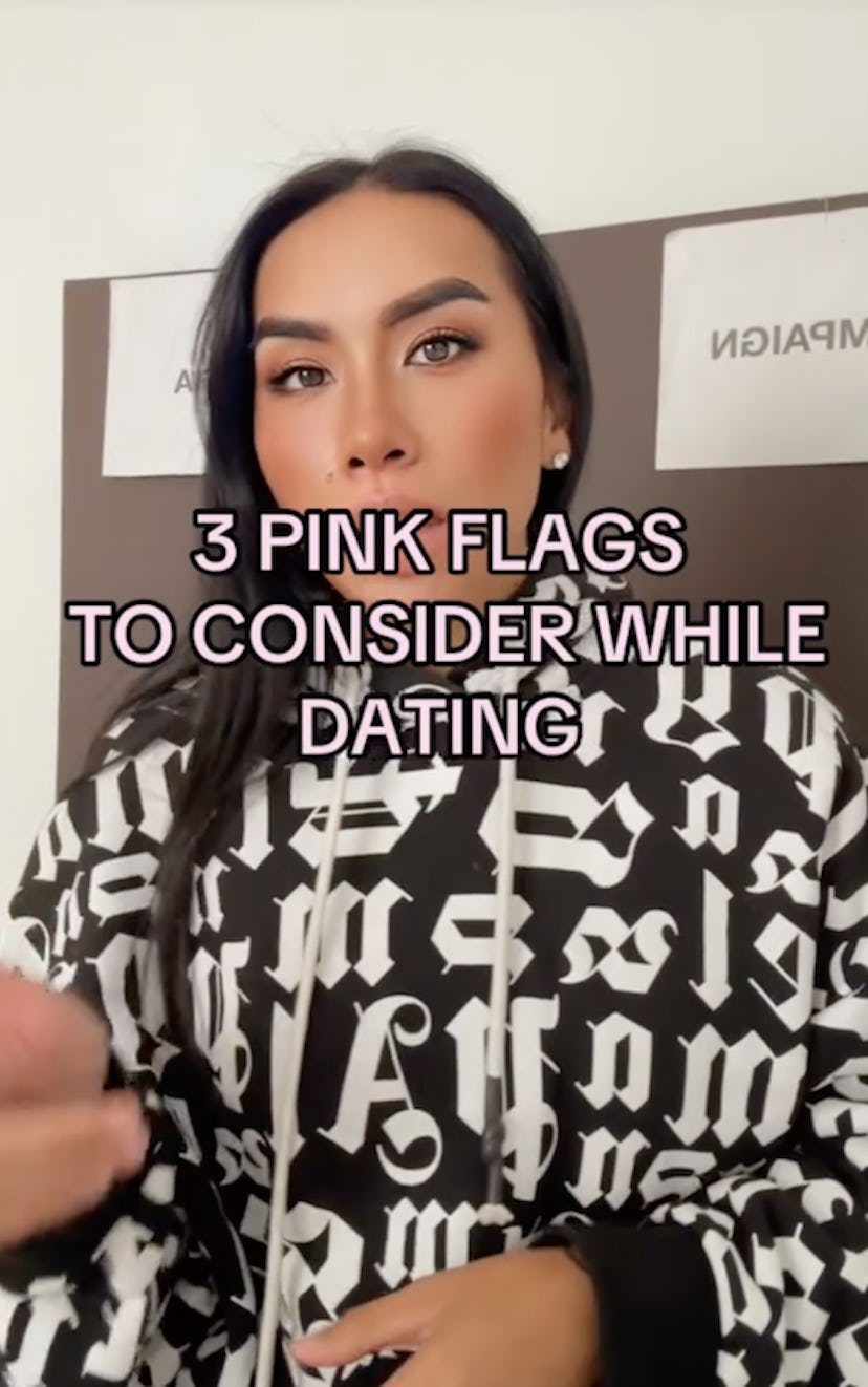 Pink flags.