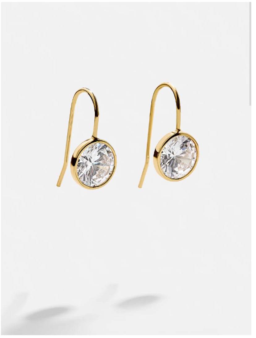 Fallon 18K Gold Bezel Earrings