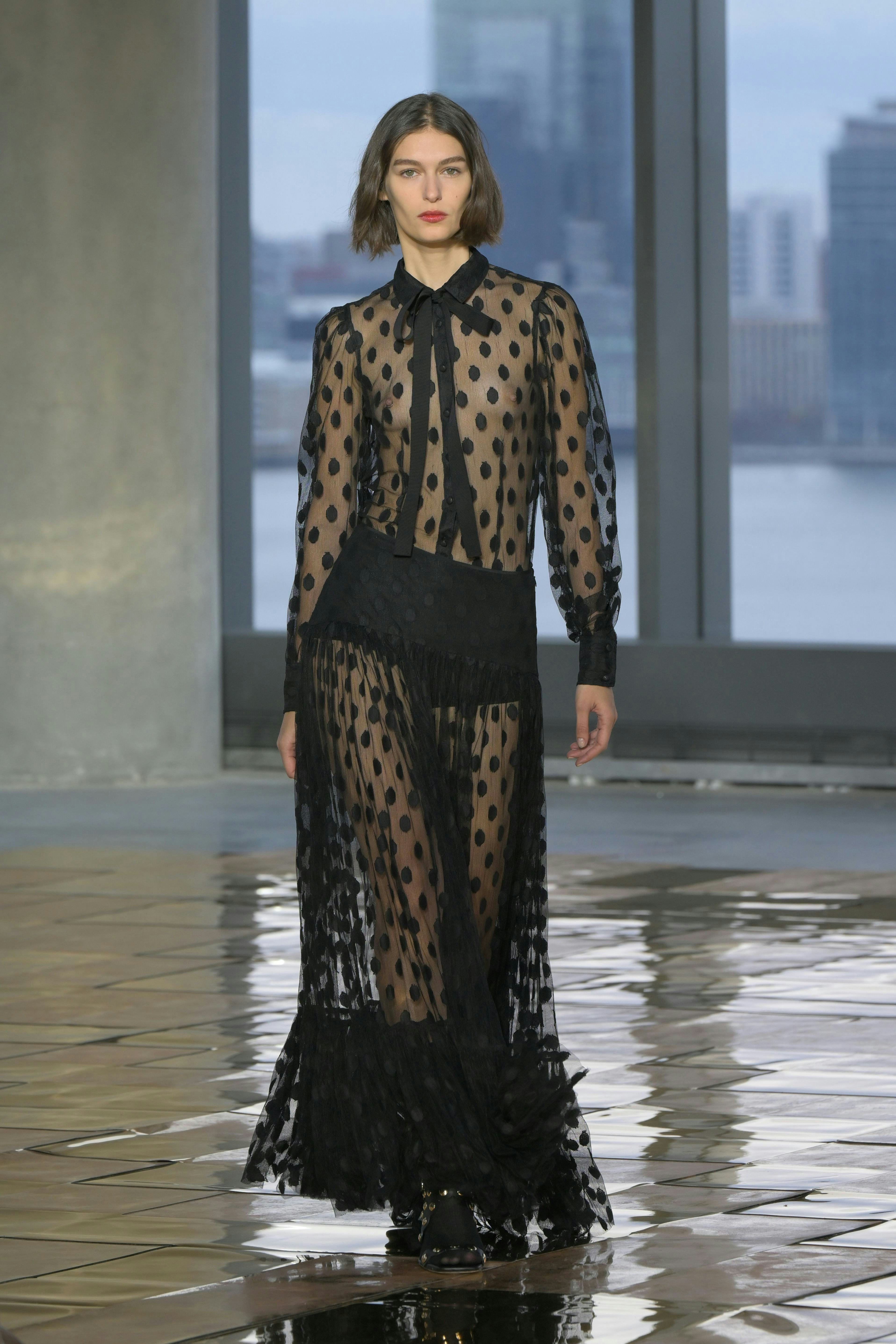 Model on the runway at the Ulla Johnson Fall RTW 2025 fashion show as part of New York Fashion Week &hellip;