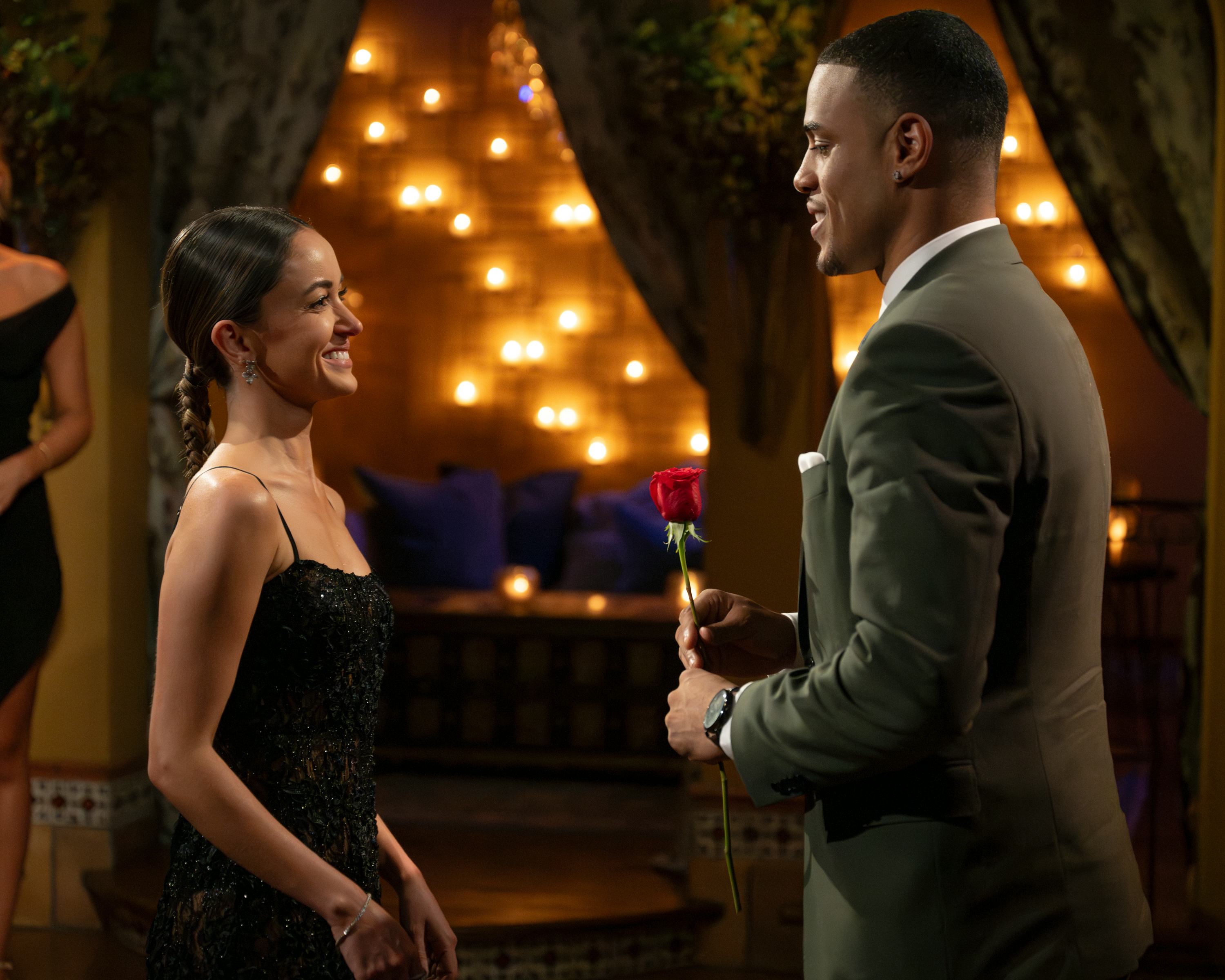 Carolina and Grant on The Bachelor. Photo via ABC