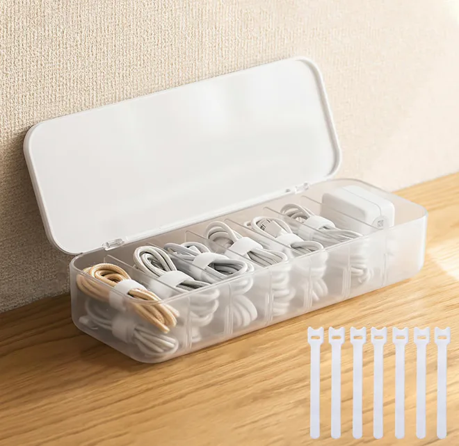 PAVSTINE Cable Organizer Storage Box