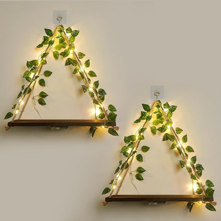 JOPSTIDI LED Vine Floating Shelves (Set of 2) 