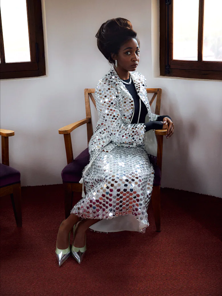 ayo edebiri pink dress AP Breakthrough Entertainer: Ayo Edebiri is rising to the top, and she's bringing her friends along