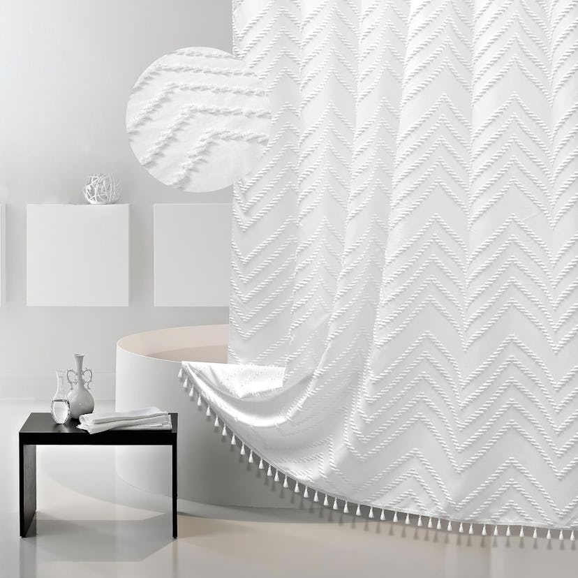 Siiluminisoy Textured Shower Curtain