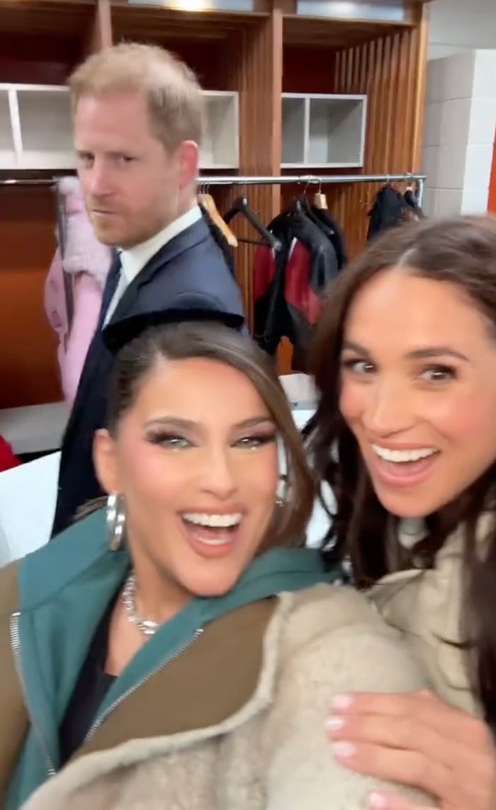 Harry, Meghan, and Nelly Furtado at the Invictus Games. Screenshot via TikTok
