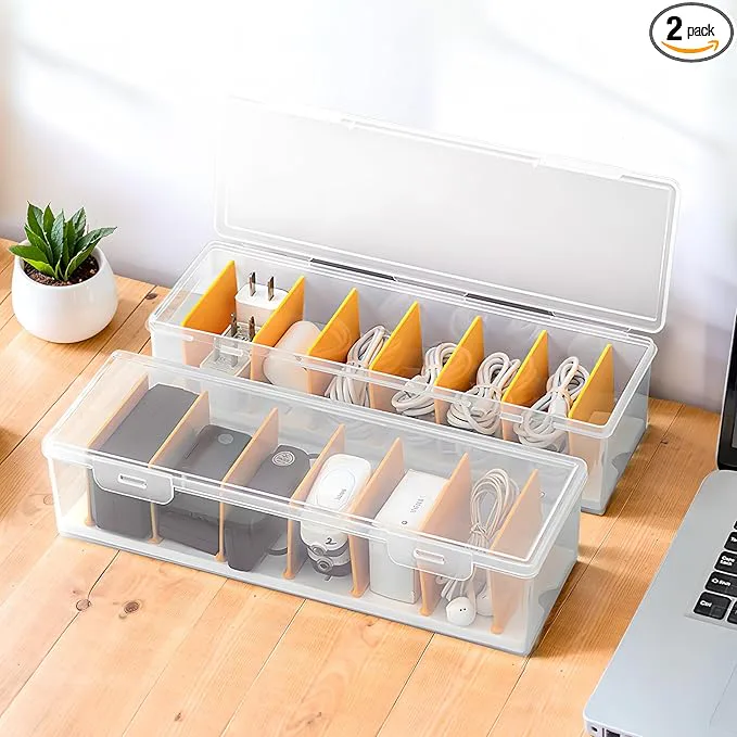 PAVSTINE Cable Organizer Box (2-Pack)