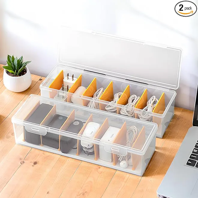 PAVSTINE Cable Organizer Box (2-Pack)
