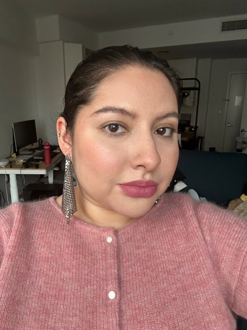 Daisy Maldonado wearing Estee Lauder’s Double Wear Concealer