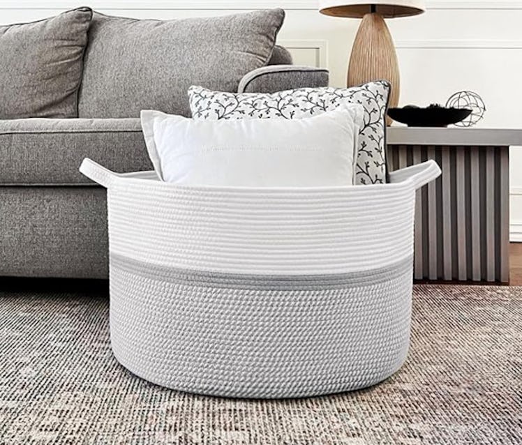 CHICVITA Extra Large Cotton Rope Woven Basket