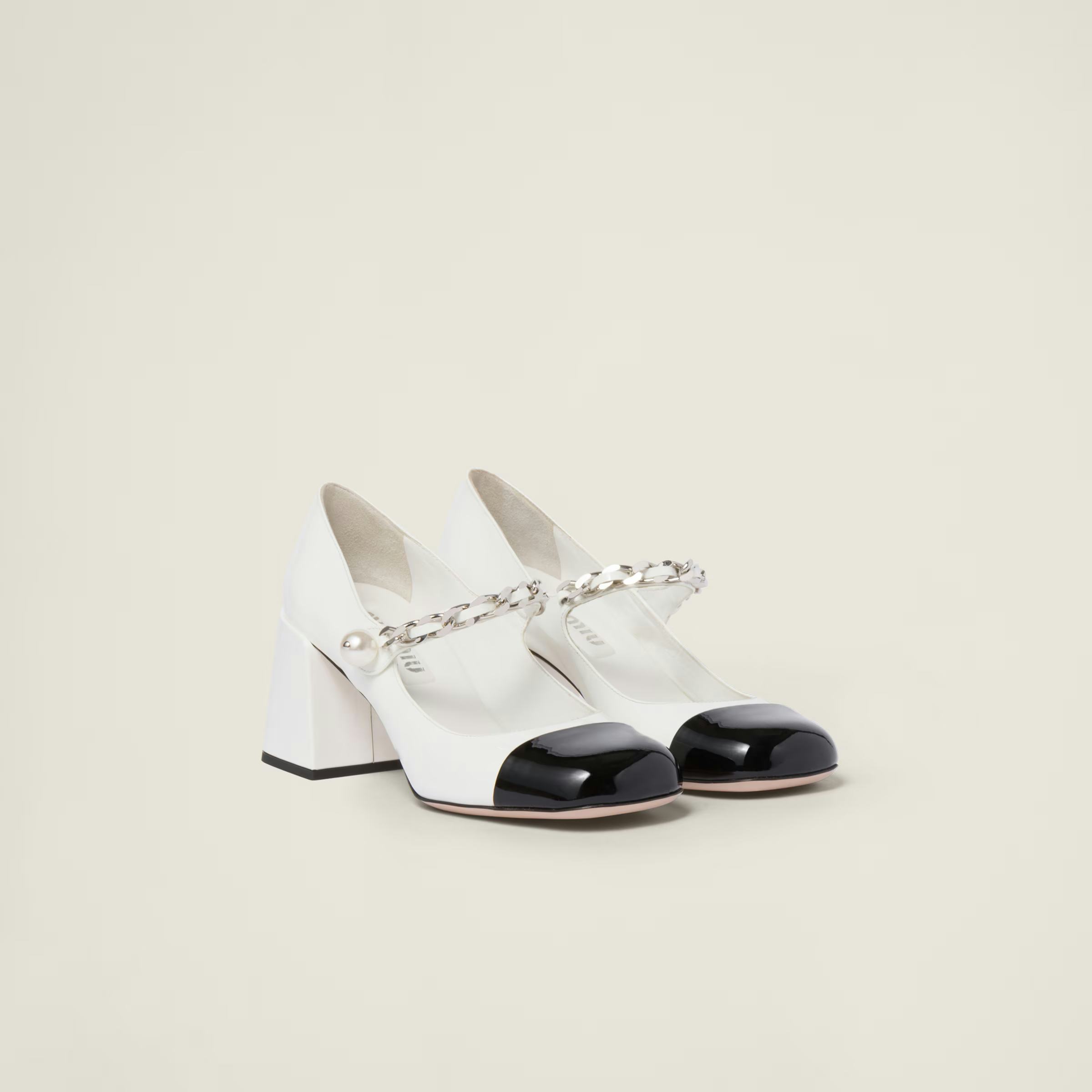 Patent leather pumps