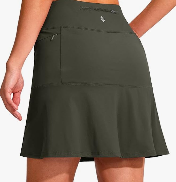 SANTINY 19" Golf Skort With Zipper Pockets