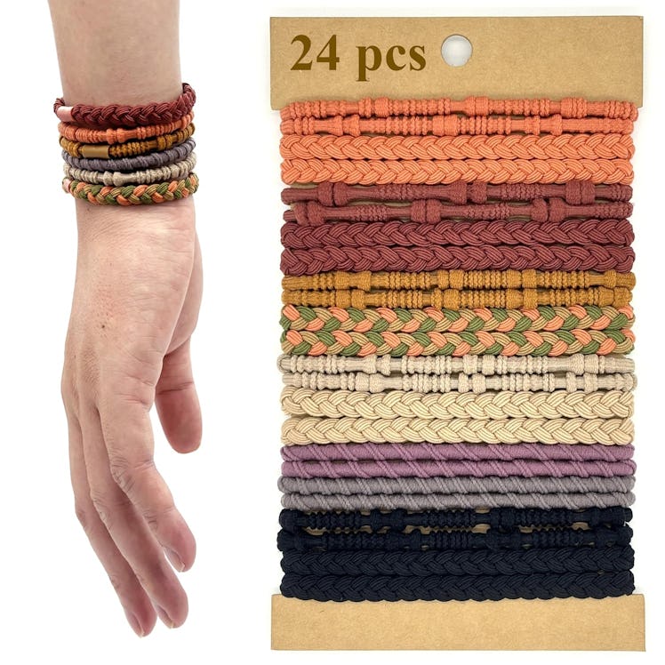 GEMGIMY Bracelet Elastic Hair Ties (24 Pieces) 